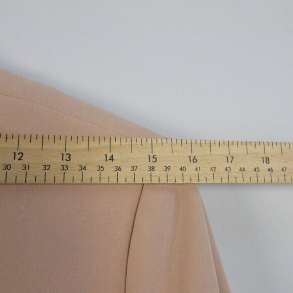 Club Monaco Open Front Collarless Blazer Women's 6 Beige Formal Business 422 - Picture 8 of 12